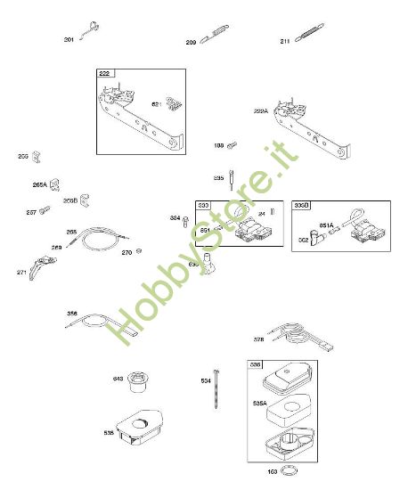 A - Depuratore aria, comandi, molla regolatore, accensione B&S - 10 €¦ 10D902-0168-B1 brand Stihl